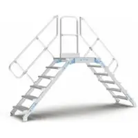 Zarges LM-Überstieg 60° 9 Stufen, 600 mm breit, Höhe 2.130 mm