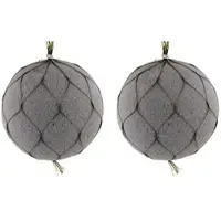 Creativery 2 Trocken Steckschaum Kugel 12cm im Netz Trockenblumen Kunstblumen Steckmasse Steckschwamm Blumensteckschaum Rund Floristik Zubehör Floristikbedarf