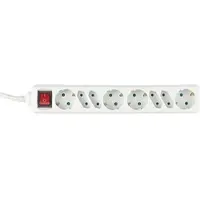 Rev Ritter 8-fach Steckdosenleiste mit Kontrollschalter weiß - 230V, 16A - 5 m