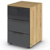 Sconto Nachttisch Flipp ¦ schwarz ¦ Maße (cm): B: 40 H: 61