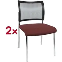 Topstar 2er-Set Stapelstühle »Visit 10« Netzrücken ohne Armlehnen rot, 48x46 cm