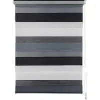Ondeco Doppelrollo Klemmfix ohne Bohren Duo Rollo mit Seitenzug Farbe: Grau-Anthrazit, Größe: 90x160 cm