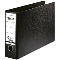 Falken 11285947 12x Ordner A4 quer Hartpappe, Rücken 80mm - Schwarz