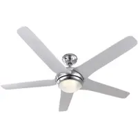 Globo Deckenventilator Ventilator Wohnzimmerlampe Ventilatoren Küchenventilator, Fernbedienung 3 Stufen Vor-Rücklauf, Glas opal weiß, LED 20W 1100Lm warmweiß, DxH 137x37,2cm