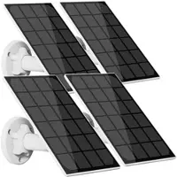 Revolt 4er-Set Universal-Solarpanel für Akku-IP-Kameras, 3W, IP65