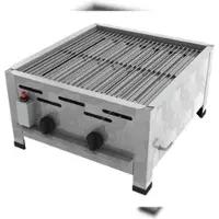 ChattenGlut Professional Gastrobräter 2-flammig Tischgerät 7,3kW und Edelstahlrost