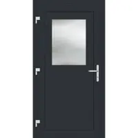 Haustuerenland.de RC2 Nebeneingangstür Aluminium "HEDWIG" 69 mm Anthrazit RAL 7016 außen öffnend DIN links