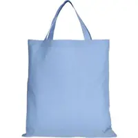TEXXILLA 5er | 15er | 50er Pack Baumwolltasche - 28 Farben | mit zwei kurzen Henkeln | 38x42cm | Jutebeutel | Einkaufstasche | unbedruckt, himmelblau