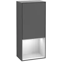 Villeroy & Boch Villeroy und Boch Finion Seitenschrank G550MTGK 41,8cm, rechts, Emotion, Regal unten White Matt, Anthracite matt