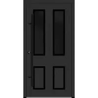 Haustuerenland.de Aluminium Landhaustür "CORGINA" 82 mm RC2 BLACKLINE Anthrazit Eisenglimmer DB 703 beidseitig innen öffnend DIN links