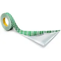 3M Doppelseitiges Klebeband mit Papiervlies-Träger 410M, Weiß, 50 mm x 33 m, 0,13 mm