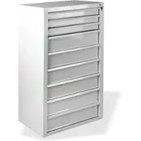 Proregal Schubladenschrank Kobra mit 9 Schubladen | HxBxT 120x70x43,5cm | Lichtgrau
