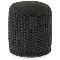 Amago home Hocker Sitzhocker Merino Pouf indoor outdoor ø40 H45cm Sitzpouf nachfüllbar : anthrazit - grau