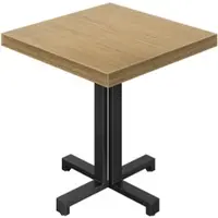 GGM Möbel KPA | Bistro Tisch | B:T 80 x 80 cm | H 78 cm | Eiche | Gestell: Schwarz
