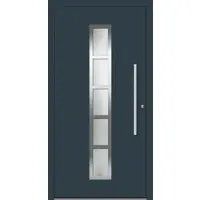 Haustuerenland.de Aluminium Haustür nach Maß "LOTTE" 60 mm RC2 Anthrazit RAL 7016 beidseitig innen öffnend DIN rechts