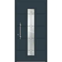 Haustuerenland.de Aluminium Landhaustür "GRETA" 78 mm RC2 Anthrazit RAL 7016 innen öffnend DIN links
