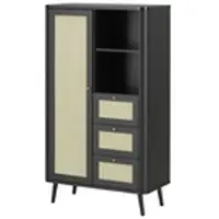 Roomers Highboard Vienna Premium , schwarz , Maße (cm): B: 80,9 H: 138,6 T: 40.0