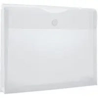 FolderSys Sichttasche A4 quer mit Dehnfalte 50mm 40134-04 transparent, 33x25x5 cm