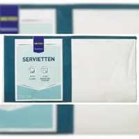 Metro Zelltuch-Servietten, 33 x 33 cm, 1/4 Falz, 3-lagig, weiß, 250 Stück