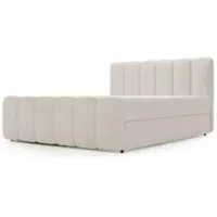 GRAINGOLD Boxspringbett Cloud 160x200 - Bett mit Matratze und Topper - Boxspringbett mit Bettkasten und Matratze - Boxspringbett Beige (Royal 02)