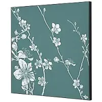 SHOWDOWN Textile Wanddekoration Japanische Kirschblüte Mehrfarbig Aluminium