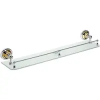 BRILLANTBAD BETRO GOLD Doppelhandtuchhalter Messing Gold Chrom 660x90x125 mm für Bad & WC >> zum Bohren