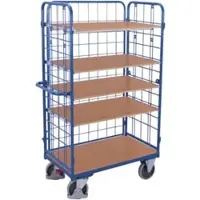 Variofit Etagenwagen hoch 1.000 x 600 mm 5 Böden 3 Wände