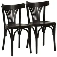 Metro Professional Restaurantstuhl Lyra 2er Set, Buchenholz, wenge