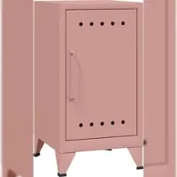 Bisley Fern Mini Ablageschrank aus Metall | Beistellschrank im Retro-Instustrial Design in pastellpink