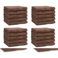 Betz 20 Stück Gästehandtücher PREMIUM 100%Baumwolle Gästetuch-Set 30x50 cm Farbe nuss