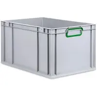 Proregal Eurobox NextGen Color | HxBxT 32x40x60cm | 65 Liter | Griffe grün geschlossen | Verstärkter Boden | Eurobehälter