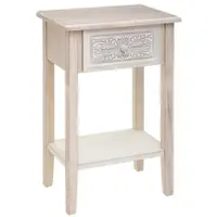 Wellhome - Exclusive S Nachttisch 45x30x67,5 cm in Weiß