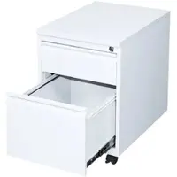 LÜLLMANN Rollcontainer, Frontgriffleiste, 2 Schubladen, 620 x 460 x 790 mm, signalweiß