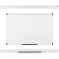 BI-Office magnetisches Whiteboard Maya, mit Aluminiumrahmen und Stahlrückseite, lackierte Stahloberfläche, 200 x 100 cm