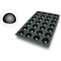 Schneider Silikon-Backform, Halbkugel, schwarz 115302 , Abmessung: 40 x 60 cm, Durchmesser 78 mm, H 35 mm