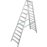 Krause STABILO DoppelLeiter mit R13-Stufen, 2 x 12 Stufen, Arbeitshöhe 4,35 m
