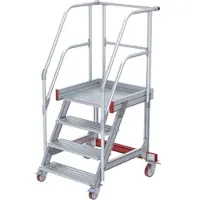 Euroline 513 Wartungsbühne 60° 800mm Stufenbreite 4 Stufen Alu gerieft