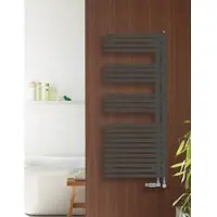 Zehnder Design-Heizkörper Forma Asym, links, 50 mm, Anthrazit, 1.161 x 60 x 596 mm