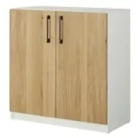 Möbel Kraft Aktenschrank mit Massivholzfront SOLIDLine ¦ weiß ¦ Maße (cm): B: 80 H: 83 T: 40.0