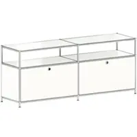 Viasit Sideboard »System 4« - je 2 offene / geschlossene Fächer weiß, 152.9x61.9x40.4 cm