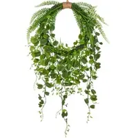 Creativ Green künstlicher Mix Blätter Hängekranz, Ø ca. 45/90 cm, grün