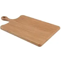 T&G Woodware Schneidebrett aus Eiche mit Griff 39.5x21 cm Braun Rechteckig Holz