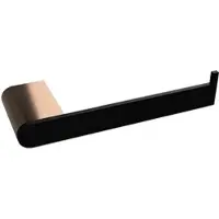 BRILLANTBAD BALLA Papierrollenhalter Rechts Messing Schwarz Kupfer 155x30x60 mm für Bad & WC >> zum Bohren