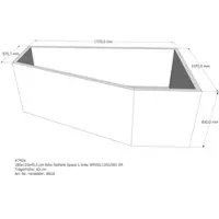 LDG förlag Badewannenträger passend für Riho Rethink Space L links 180 × 110 × 45,5 cm