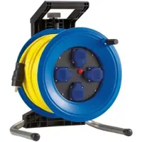 Hedi Kunststoff-Kabeltrommel Professional Plus Ø 320 mm, gelb Panzerkabel, einzelne Steckdosen - K340UTFE
