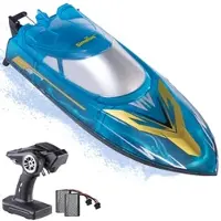 Simulus RC-Boot mit LED-Licht, ferngesteuert, für Pools und Seen, bis 30 km/h