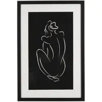 Bizzotto Bild Black and White, Druck auf Papier und Glas, klassischer Stil, Schwarz Weiß, 40x60 cm