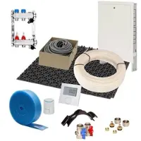 Thermova 50 m2 Set Noppensystem 30 mm WLG 040 16x2 PE-RT Rohr Raster 10 cm 5 Heizkreise LCD Regler 230 V + Zubehör