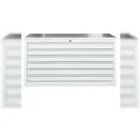 Proregal Flachablagenschrank Chinchilla | 6 Schubladen | Schwanenhalsgriff | HxBxT 62x113x83 cm | Holzabdeckplatte | Grau