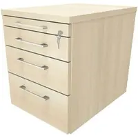 Fm Büromöbel Schubladen Rollcontainer »Oldenburg« einheitliches Dekor braun, 43.4x54x60 cm